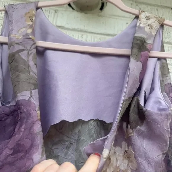 K Studio Vintage 90's Fairy Grunge Purple Floral Sheer Dress - Picture 5 of 5